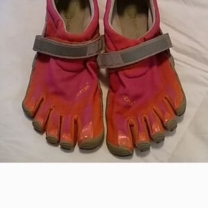 Vibram FiveFingers Pink and Orange Toe Shoes